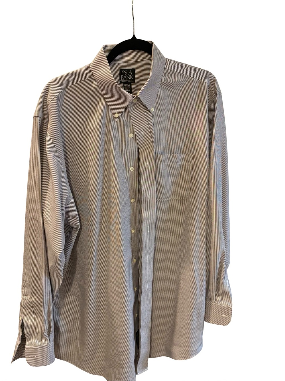 Jos. A. Bank Dress Shirt Mens 17.5 35
Travelers Tailored Fit cotton. Brown